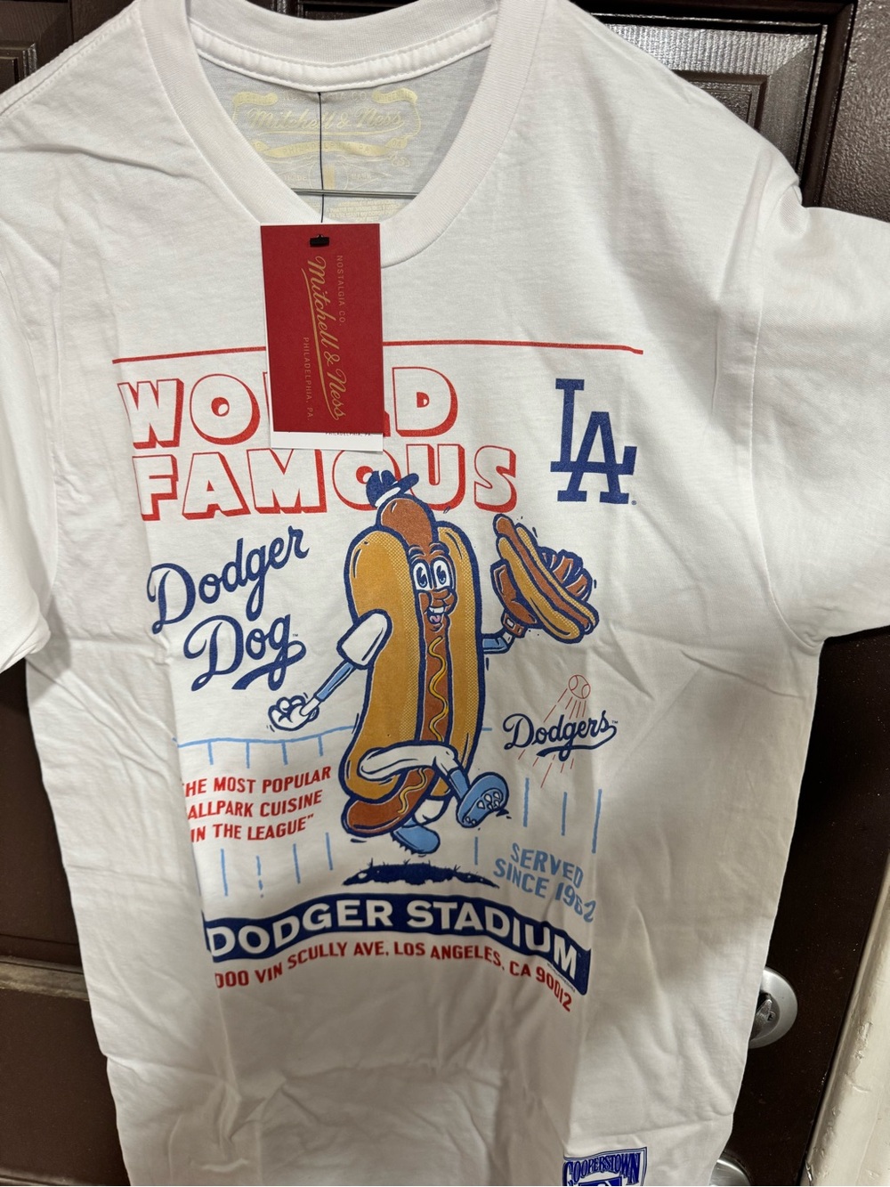 White 'World Famous Dodger Dog' Graphic Tee